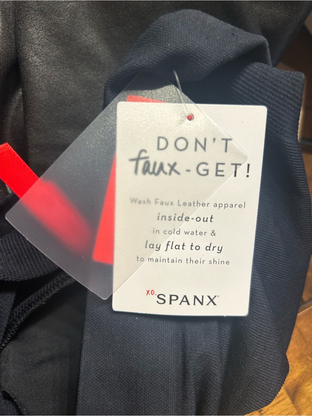 *NWT* SPANX Women’s Mama Maternity Black Faux Leather Leggings, Size XS - Picture 12 of 15